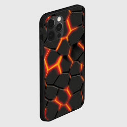 Чехол для iPhone 12 Pro Max Разлив лавы, цвет: 3D-черный — фото 2