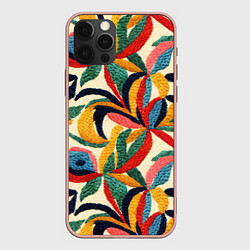 Чехол iPhone 12 Pro Max Эффект вышивки