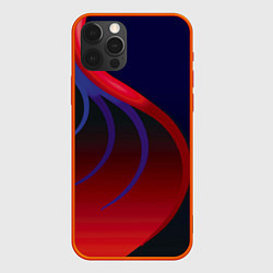 Чехол для iPhone 12 Pro Max Красные и синие щупальца, цвет: 3D-красный