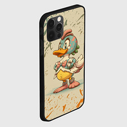 Чехол для iPhone 12 Pro Max Уверенная утка, цвет: 3D-черный — фото 2