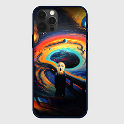 Чехол для iPhone 12 Pro Max Крик в космосе, цвет: 3D-черный