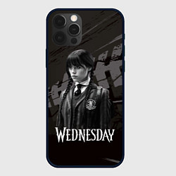 Чехол для iPhone 12 Pro Max Wednesday black and white, цвет: 3D-черный