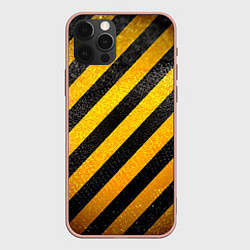 Чехол iPhone 12 Pro Max Черно-желтая опасность