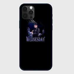 Чехол для iPhone 12 Pro Max Wednesday с зонтом, цвет: 3D-черный