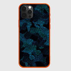 Чехол iPhone 12 Pro Max Камуфляж тёмно-синий