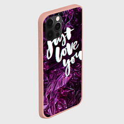 Чехол для iPhone 12 Pro Max Just love you, цвет: 3D-светло-розовый — фото 2