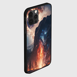 Чехол для iPhone 12 Pro Max Галактика как ночное небо над пейзажем, цвет: 3D-черный — фото 2