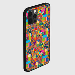 Чехол для iPhone 12 Pro Max Лоскутное шитье, рисовала нейросеть, цвет: 3D-черный — фото 2