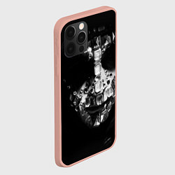 Чехол для iPhone 12 Pro Max Лицо в кристаллах, цвет: 3D-светло-розовый — фото 2