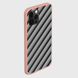 Чехол для iPhone 12 Pro Max Полоса объемная, цвет: 3D-светло-розовый — фото 2