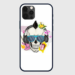 Чехол для iPhone 12 Pro Max Черепок в очках, цвет: 3D-черный