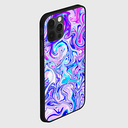 Чехол для iPhone 12 Pro Max Акварельные линии, цвет: 3D-черный — фото 2