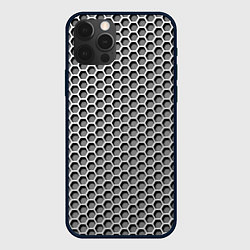 Чехол для iPhone 12 Pro Max Металлическая кольчуга, цвет: 3D-черный