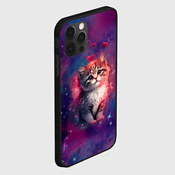 Чехол для iPhone 12 Pro Max Космически котенок, цвет: 3D-черный — фото 2