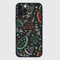 Чехол для iPhone 12 Pro Max Любовь в арбузах, цвет: 3D-черный