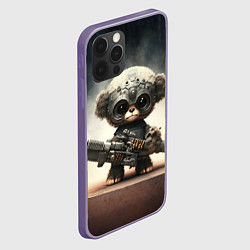 Чехол для iPhone 12 Pro Max Cute animal with a gun, цвет: 3D-серый — фото 2