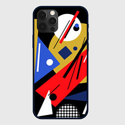 Чехол для iPhone 12 Pro Max Абстракция в стиле супрематизм, цвет: 3D-черный