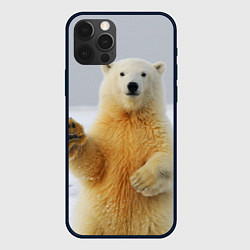 Чехол iPhone 12 Pro Max Белый медведь приветствует