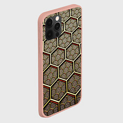 Чехол для iPhone 12 Pro Max Броня из колец, цвет: 3D-светло-розовый — фото 2