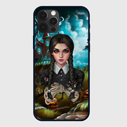 Чехол для iPhone 12 Pro Max Нарисованная дочь Уэнздей, цвет: 3D-черный
