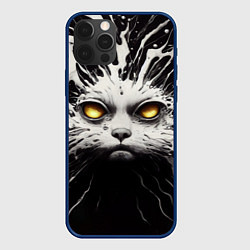 Чехол для iPhone 12 Pro Max Молочный кот с брызгами, цвет: 3D-тёмно-синий