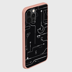 Чехол для iPhone 12 Pro Max Зелёный абстрактный игровой, цвет: 3D-светло-розовый — фото 2