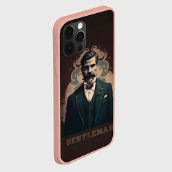 Чехол для iPhone 12 Pro Max Портрет джентльмена, цвет: 3D-светло-розовый — фото 2