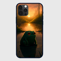 Чехол для iPhone 12 Pro Max Лягушонок Пепе у себя дома, цвет: 3D-черный