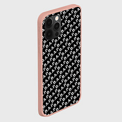 Чехол для iPhone 12 Pro Max B A P black n white pattern, цвет: 3D-светло-розовый — фото 2