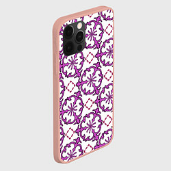 Чехол для iPhone 12 Pro Max Ромб пунктир, цвет: 3D-светло-розовый — фото 2