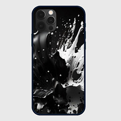 Чехол iPhone 12 Pro Max Брызги красок - белая и черная