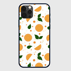 Чехол iPhone 12 Pro Max Апельсины с листьями