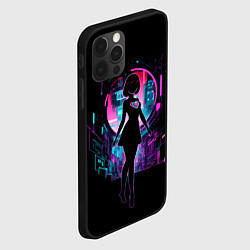 Чехол для iPhone 12 Pro Max Silhouette of a cute anime girl, цвет: 3D-черный — фото 2