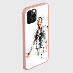 Чехол для iPhone 12 Pro Max CR 7 Juventus, цвет: 3D-светло-розовый — фото 2
