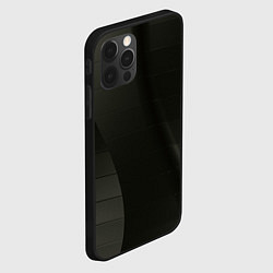 Чехол для iPhone 12 Pro Max Чёрные геометрические металлические листы, цвет: 3D-черный — фото 2