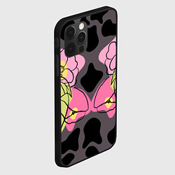 Чехол для iPhone 12 Pro Max Леопардовый принт и цветы, цвет: 3D-черный — фото 2