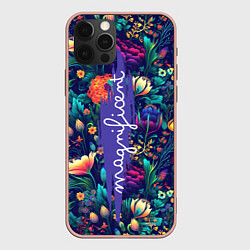 Чехол для iPhone 12 Pro Max Magnificent Великолепная цветы, цвет: 3D-светло-розовый