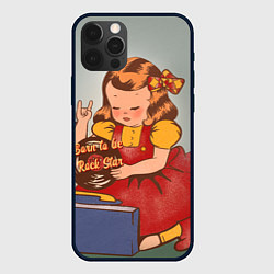 Чехол iPhone 12 Pro Max Девочка с виниловой пластинкой - рождена быть звез