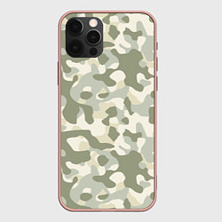 Чехол для iPhone 12 Pro Max Светлый Африканский камуфляж, цвет: 3D-светло-розовый