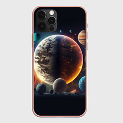 Чехол iPhone 12 Pro Max Ппланеты и космос от нейросети