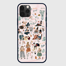 Чехол для iPhone 12 Pro Max Гармония материнства - паттерн, цвет: 3D-черный