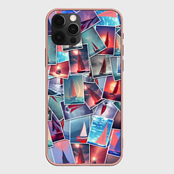 Чехол для iPhone 12 Pro Max Корабли с алыми парусами: арт нейросети, цвет: 3D-светло-розовый