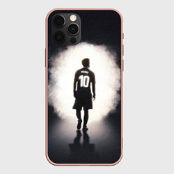 Чехол для iPhone 12 Pro Max Leo Messi 10, цвет: 3D-светло-розовый