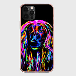 Чехол iPhone 12 Pro Max Dog - neon lines