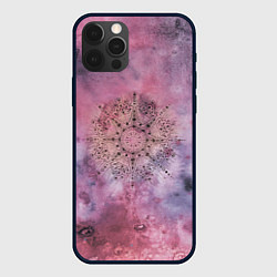 Чехол iPhone 12 Pro Max Мандала гармонии, фиолетовая, космос