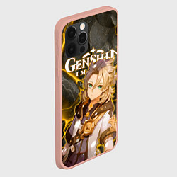 Чехол для iPhone 12 Pro Max Альбедо на фоне монолита камня, цвет: 3D-светло-розовый — фото 2