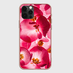 Чехол iPhone 12 Pro Max Цветы бегония текстура