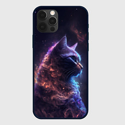 Чехол iPhone 12 Pro Max Кошка в космосе туманность