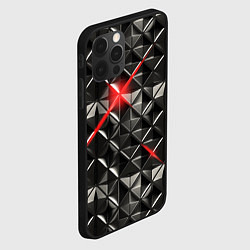 Чехол для iPhone 12 Pro Max Металлические плитки, цвет: 3D-черный — фото 2