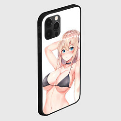 Чехол для iPhone 12 Pro Max Waifu in dark swimsuit, цвет: 3D-черный — фото 2